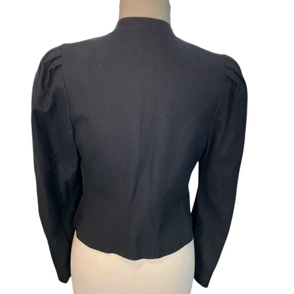 Hagro Structured 100% Wool Cropped Blazer Gorgouse Detail Timeless Classic SZ 38 - Picture 6 of 15